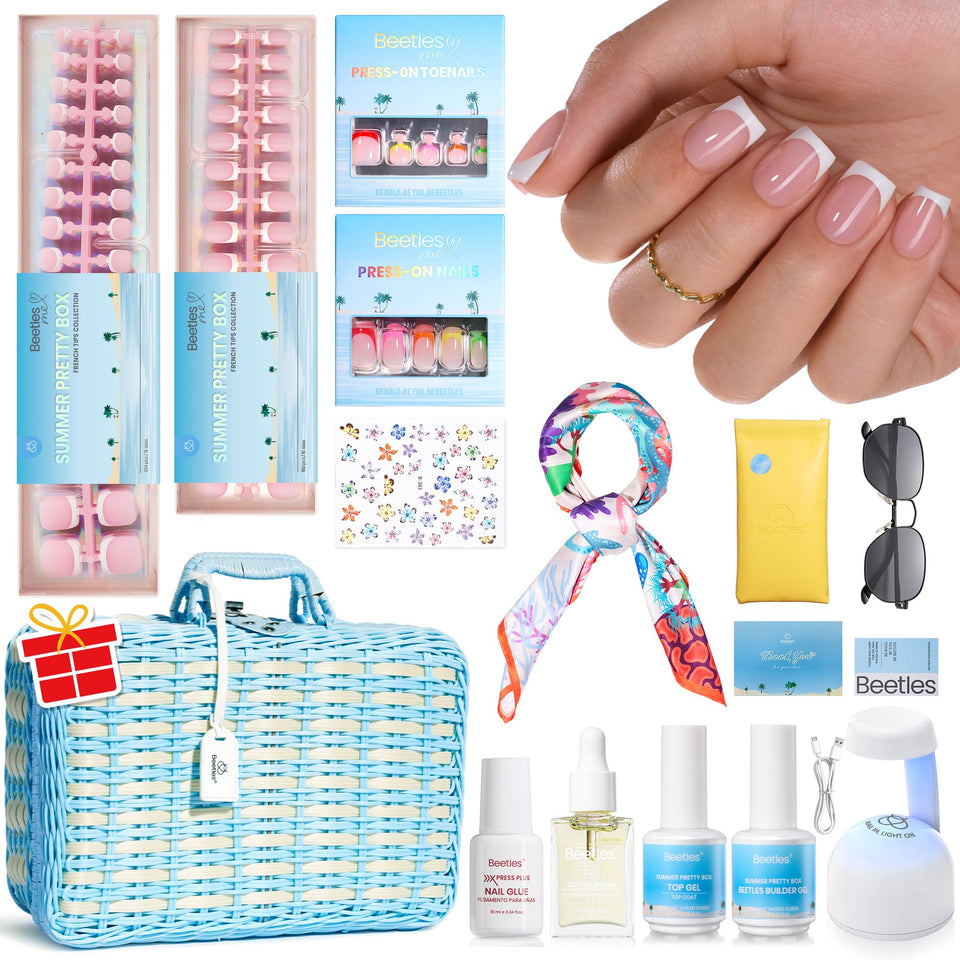 Beetles X Press Plus Summer Pretty Box with picnic basket for stylish nails