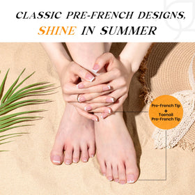 Beetles X Press Plus Summer Pretty Box toe nails set for coordinated look
