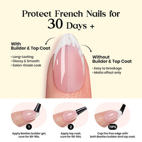 Beetles pre-designed pink gel with yellow tips for easy at-home manicures