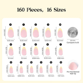 Beetles Yellow French Tips design supports DIY nail art and color coordination