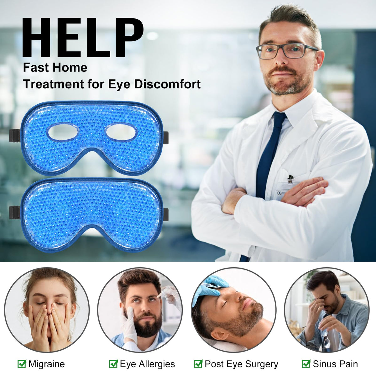 BeeVines hot-cold therapy mask supports quick eye comfort
