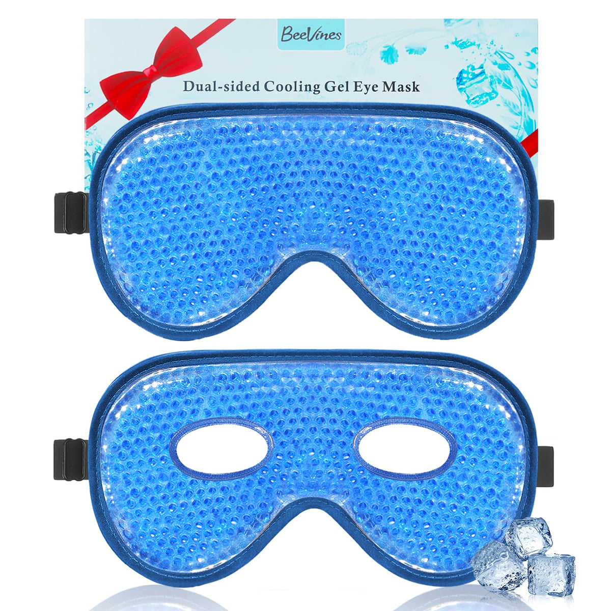 BeeVines cooling eye mask with full-coverage design for soothing puffiness