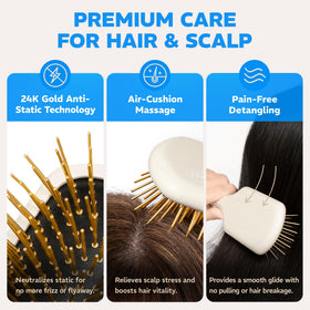 Befanty scalp massage pins with gold finish for relaxing scalp stimulation