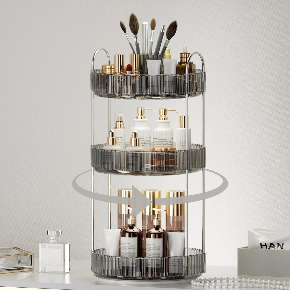 BEFSOP bathroom countertop organizer ideal for bathrooms, bedrooms, or desks.