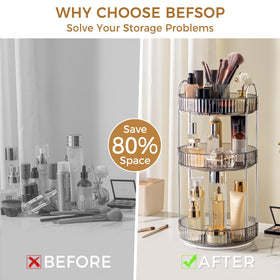 BEFSOP detachable trays are easy to clean and reconfigure for flexible storage.