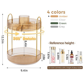 BEFSOP upgraded 2-tier skincare and perfume organizer spaces cosmetics and perfumes efficiently.