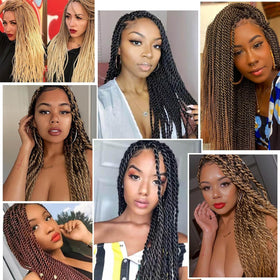 BEFUNNY 18in Senegalese twist braids for a protective, stylish look.