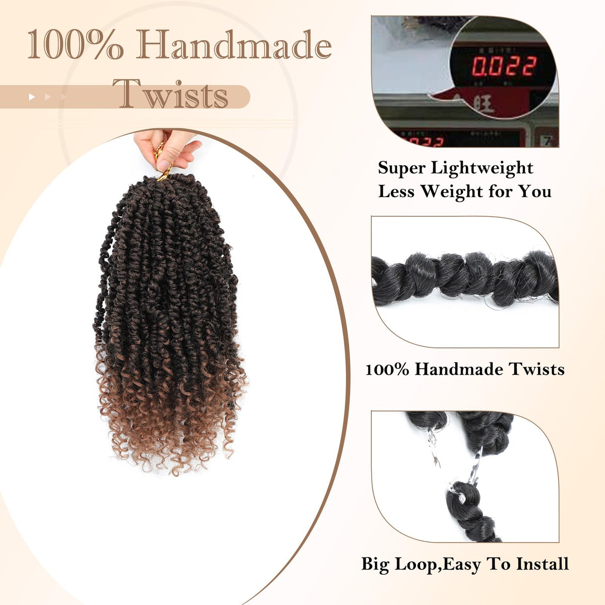 BEFUNNY passion twist lightweight hair for all-day wear.