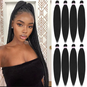 BEFUNNY pre-stretched braiding hair 24in eight-pack packaging for quick installation