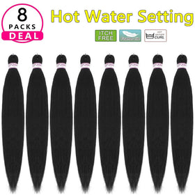 BEFUNNY pre-stretched braiding hair 24in close-up shows soft, manageable texture