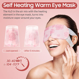 BeHoomi Rose warm compress at safe 104–113°F.