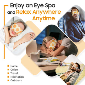 Gift-ready BeHoomi steam eye mask box conveys thoughtful relaxation for loved ones.