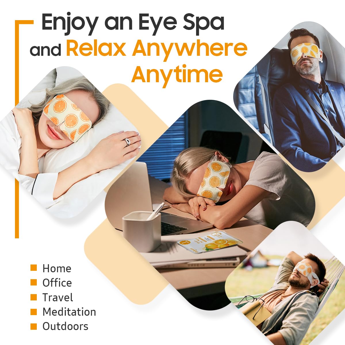 BeHoomi steam eye mask travel pack ideal for on-the-go relief