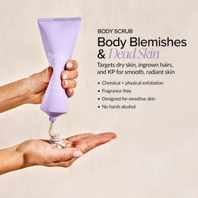 Beia exfoliating scrub with rice powder for refreshed skin texture