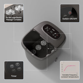 Beici foot spa with handle and wheels for portability
