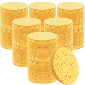 Beieverluck 300-count compressed facial sponges pack shows soft cleansing in a compact bundle.