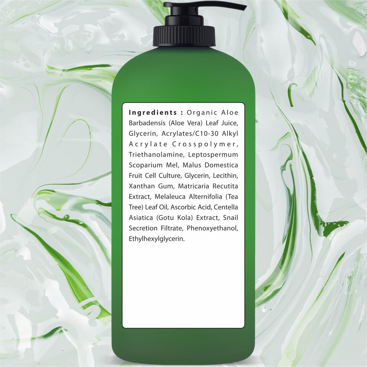 Being Naturals Aloe Vera Gel ingredients tea tree oil for soothing, refreshing skin care.