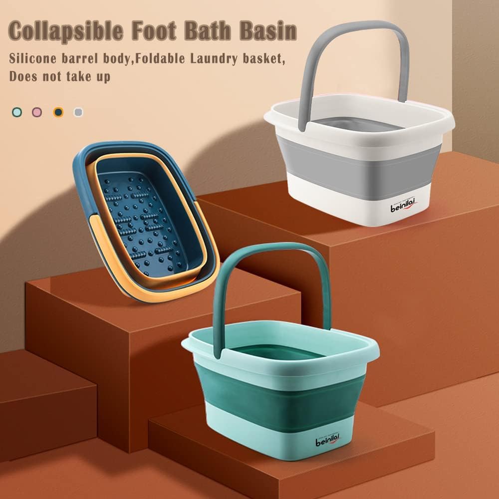 Beinilai collapsible tub with carry handle for convenient movement.
