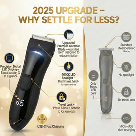 Bekhic ceramic blade provides smooth cuts while protecting sensitive skin