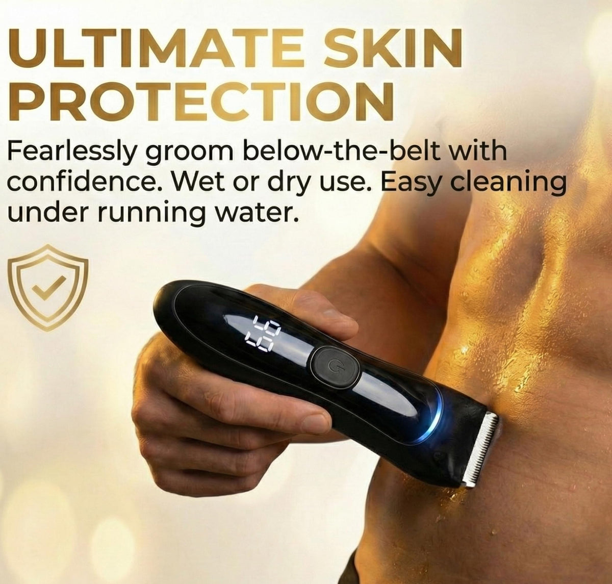 Bekhic ergonomic non-slip grip offers control during wet grooming