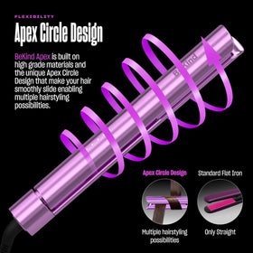 Bekind Apex floating plates closeup reducing hair tugging during styling