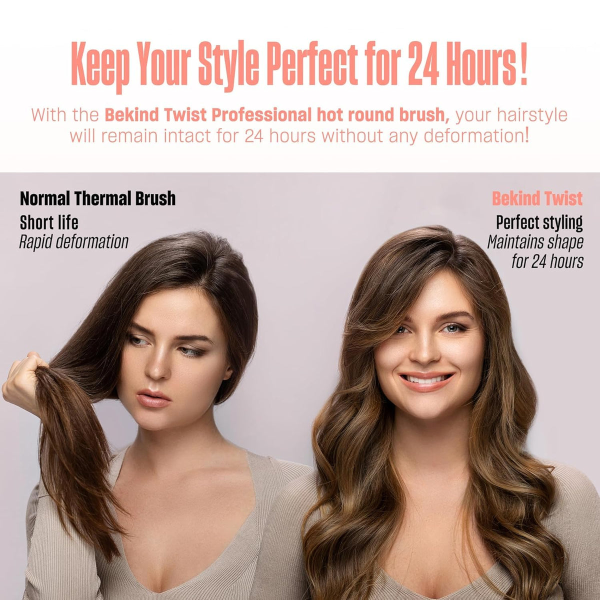 Bekind Twist Pro travel-ready design supports dual voltage for on-the-go styling.