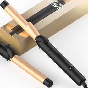 BeKind Waves 1-inch rotating barrel for quick, effortless curls.