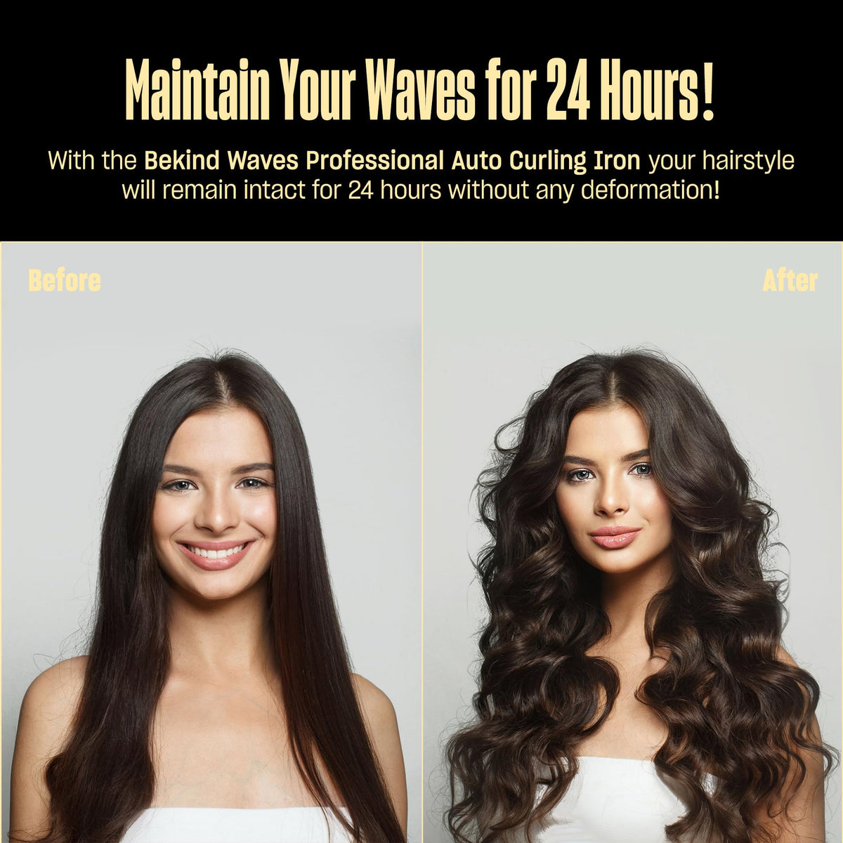 BeKind Waves heats up in 15 seconds for fast styling.