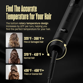 BeKind Waves offers 320-450°F temperatures for versatile hair types.
