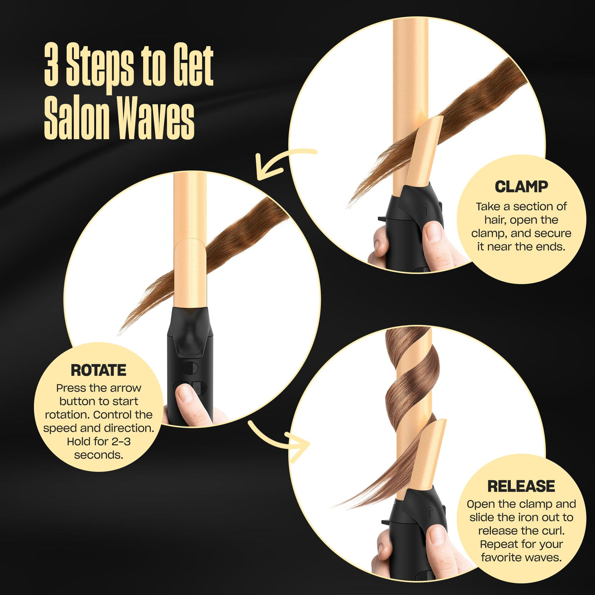 BeKind Waves secure hair clip keeps strands in place.