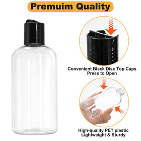 Bekith clear 8oz bottle with visible liquid for quick identification