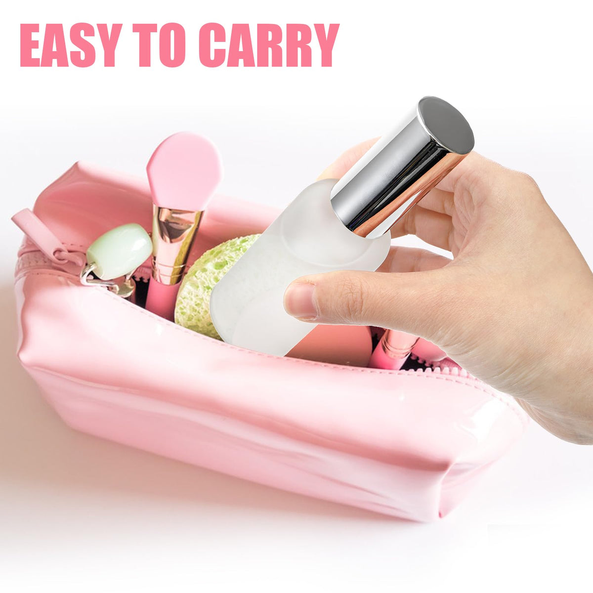 Bekith clear matte bottles let you see contents at a glance.