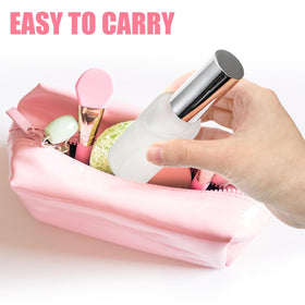 Bekith clear matte bottles let you see contents at a glance.