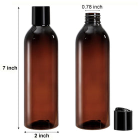 Bekith amber bottle with disc-top lid suitable for travel-sized products.