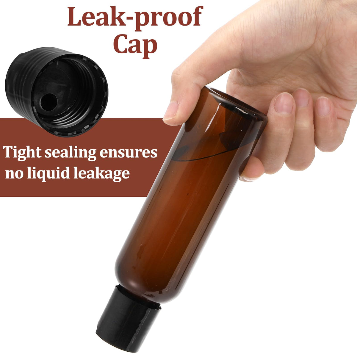 Bekith leakproof travel bottles ideal for gym showers and camping.