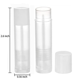 Bekith clear-body lip balm tube with white cap for easy identification.