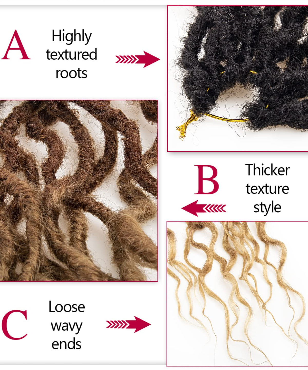 BEkjdiof soft locs with silky touch and lightweight feel.