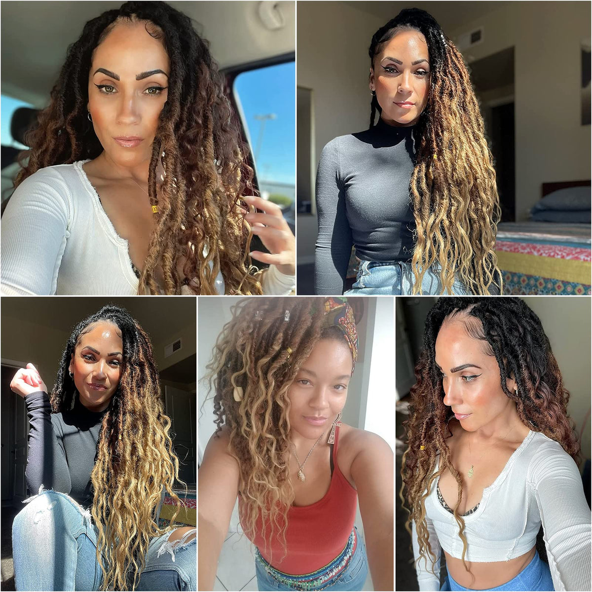 BEkjdiof textured roots and loose waves for natural movement.