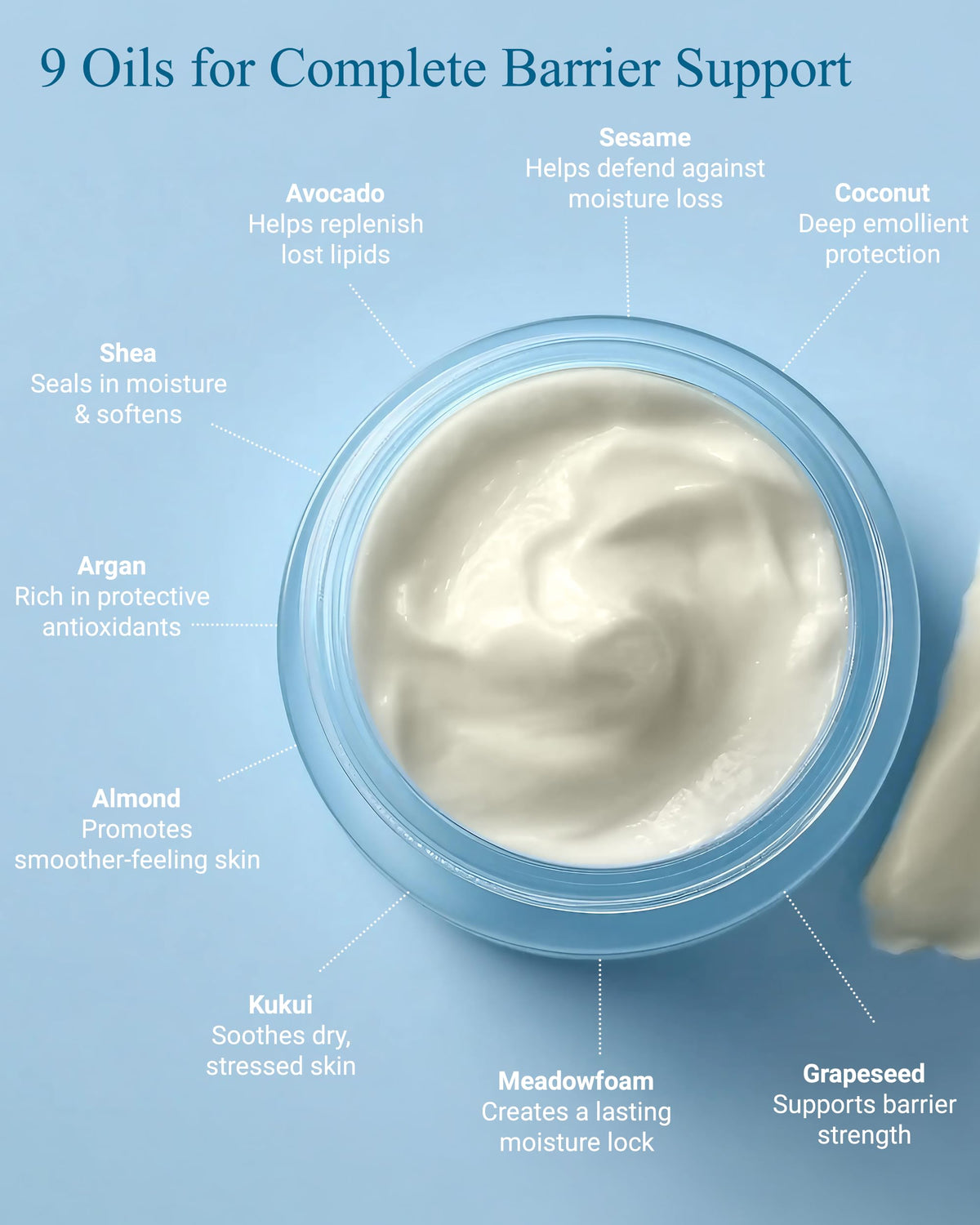 Bel Essence ingredient list graphic highlighting vitamins A, B, D, E.
