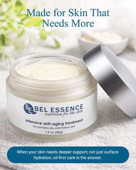 Bel Essence vegan gluten-free label on packaging.