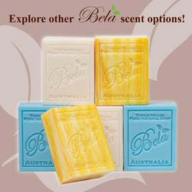 BELA paraben-free gluten-free goat milk soap for mindful cleansing