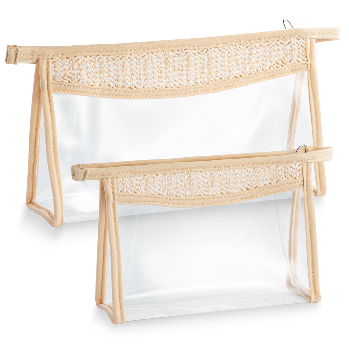 Belanttega Boho Patch Cosmetic Bag on the beach keeps essentials organized.
