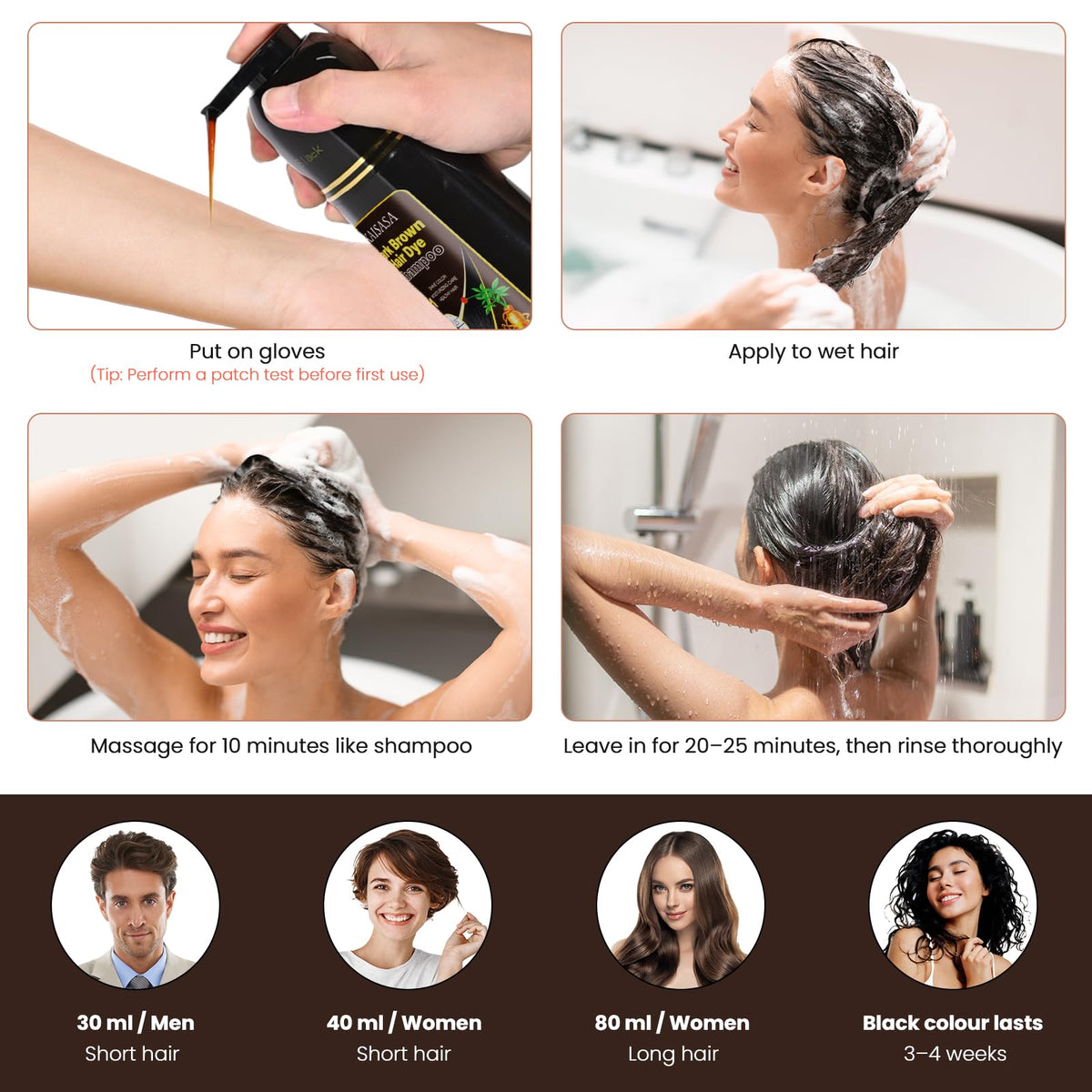 At home BELEZALIB color result resembling salon finish on hair