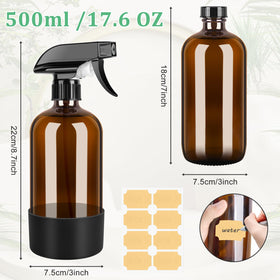 BELICOO amber glass spray bottle trigger nozzles for precise mist and stream applications.