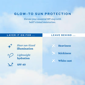 belif Dew Guard Glow Tint packaging with convenient pump for daily use.
