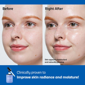 belif Hyaluronic Serum texture closeup showing lightweight absorption