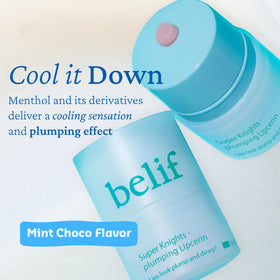 Belif Lipcerin balm texture swatches reveal even coverage.