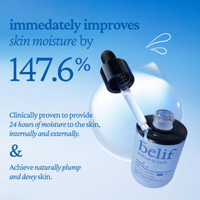 belif Super Drops glow on skin after application