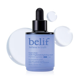 belif Super Drops Multi-7 Hyaluronic Serum bottle for all-day hydration