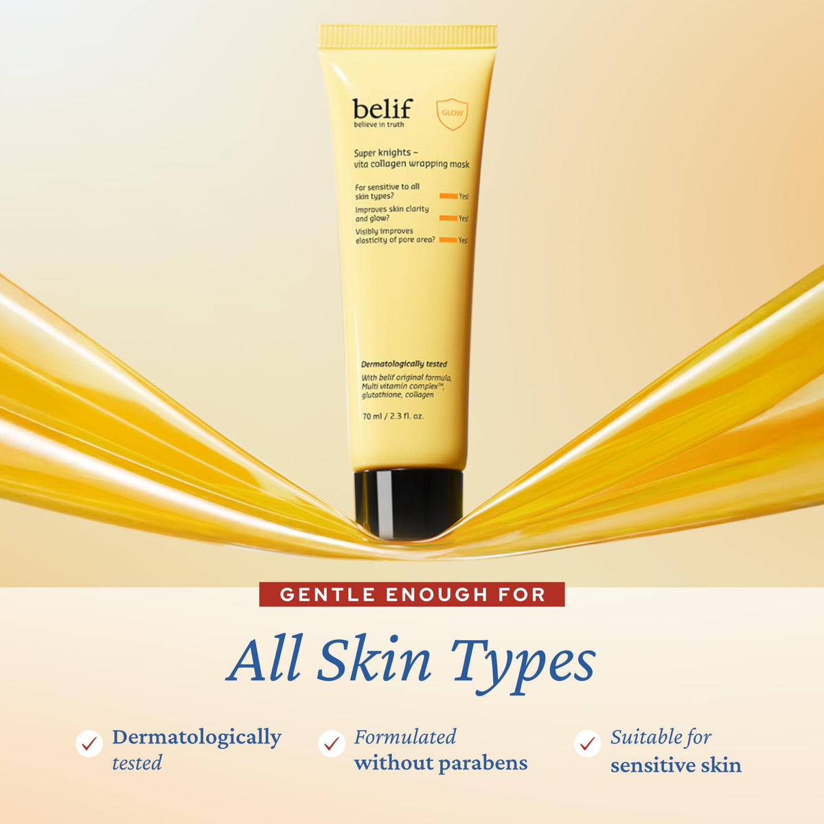 belif Super Knights hydration boost helps skin feel plump.